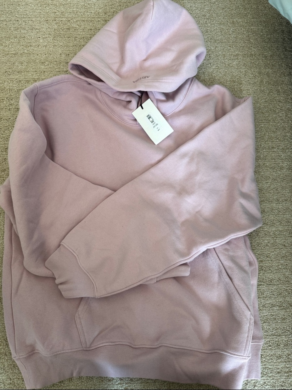 Aritzia sweatfleece perfect hoodie  dusty pink large nwt
